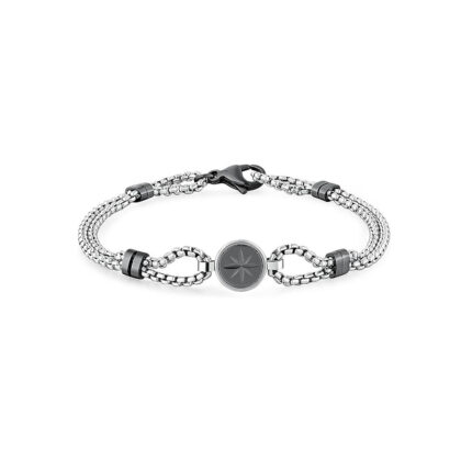 Brosway Bracciale Uomo Con Simbolo Rosa Dei Venti | Collezione Poseidon - BPN11